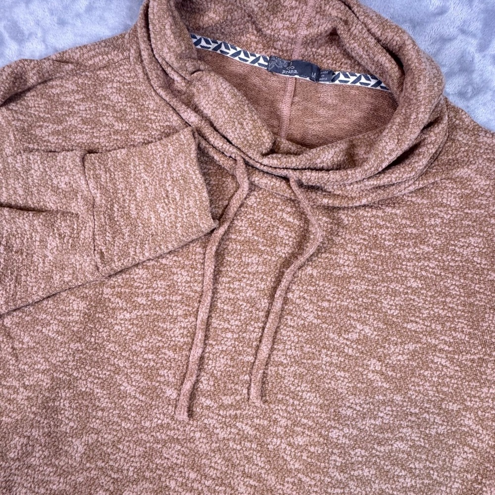 PrAna Women Clay Marl Cowl Neck Pullover Sweatshirt Size M Recycled Cotton Blend